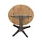International Concepts Round Round 42 in. Top Dual Drop Leaf Counter Height Pedestal Dining Table in Hickory/Washed Coal K45-42DPT-27B-6B - alternate 5